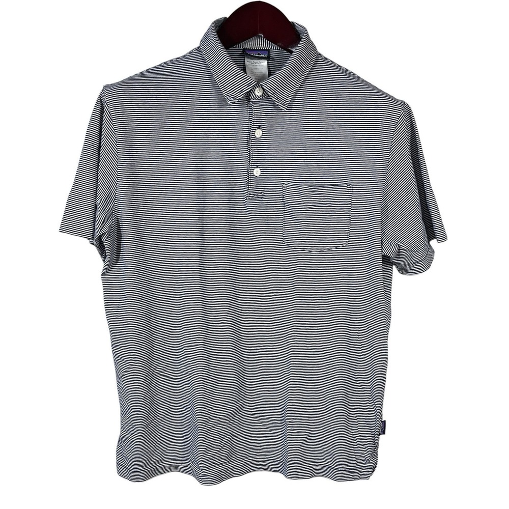 Patagonia Squeaky Clean Polo Shirt Mens M 100% Organic Cotton Athleisure Casual